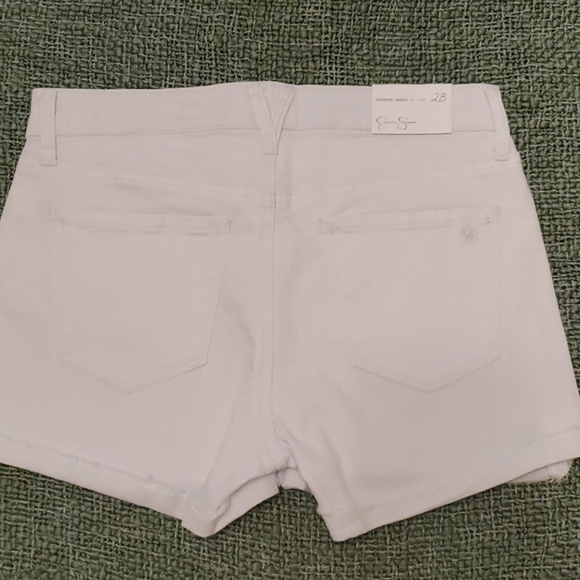 Jessica Simpson White Stretchy Denim Shorts - Picture 2 of 5